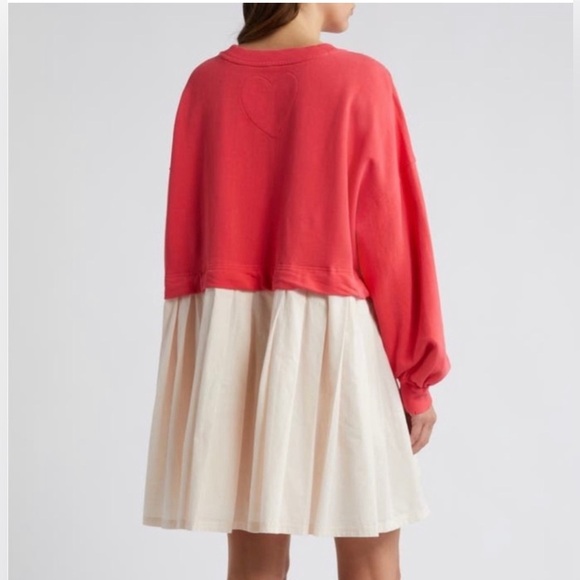 NWT Free People Eleanor Sweatshirt In Watermelon Wedge Combo - Picture 5 of 6